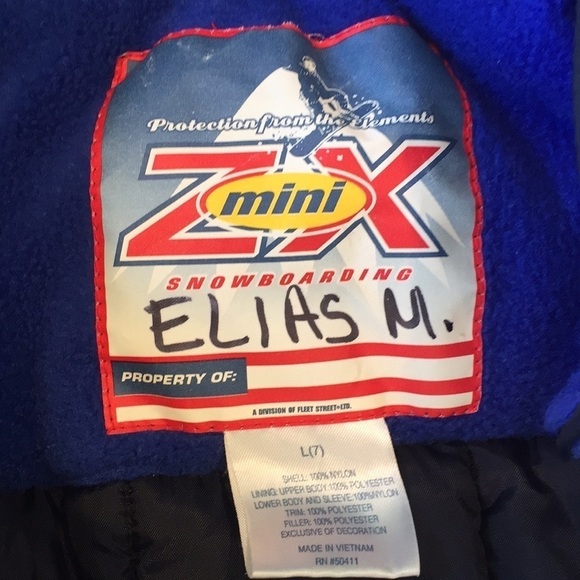 Mini ZX Snowboarding Jacket Size 7 - Picture 3 of 12
